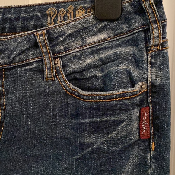 Silver Jeans Petite Size 32 Distressed Flare jeans - Picture 12 of 14